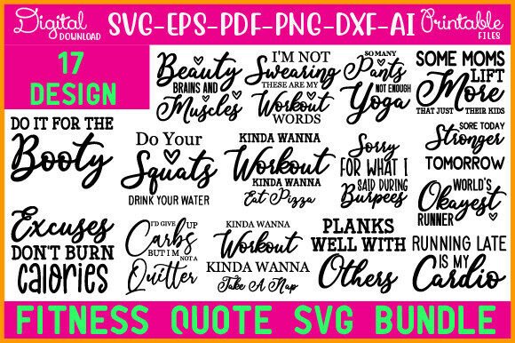 Fitness Quote SVG Bundle: A Designer’s Perspective